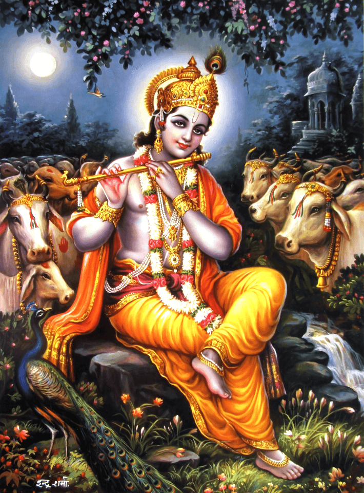 Shri Krishna Flute Music PNG