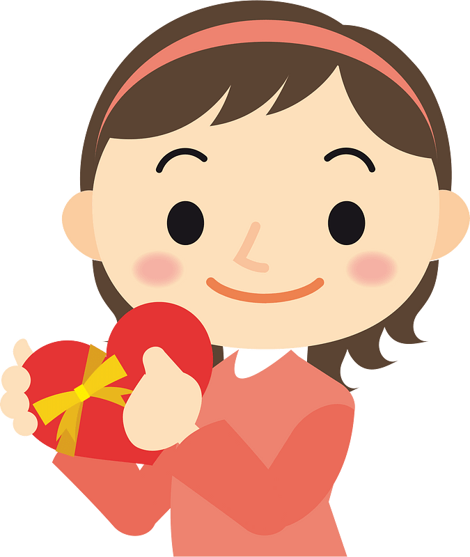 Heart Girl PNG