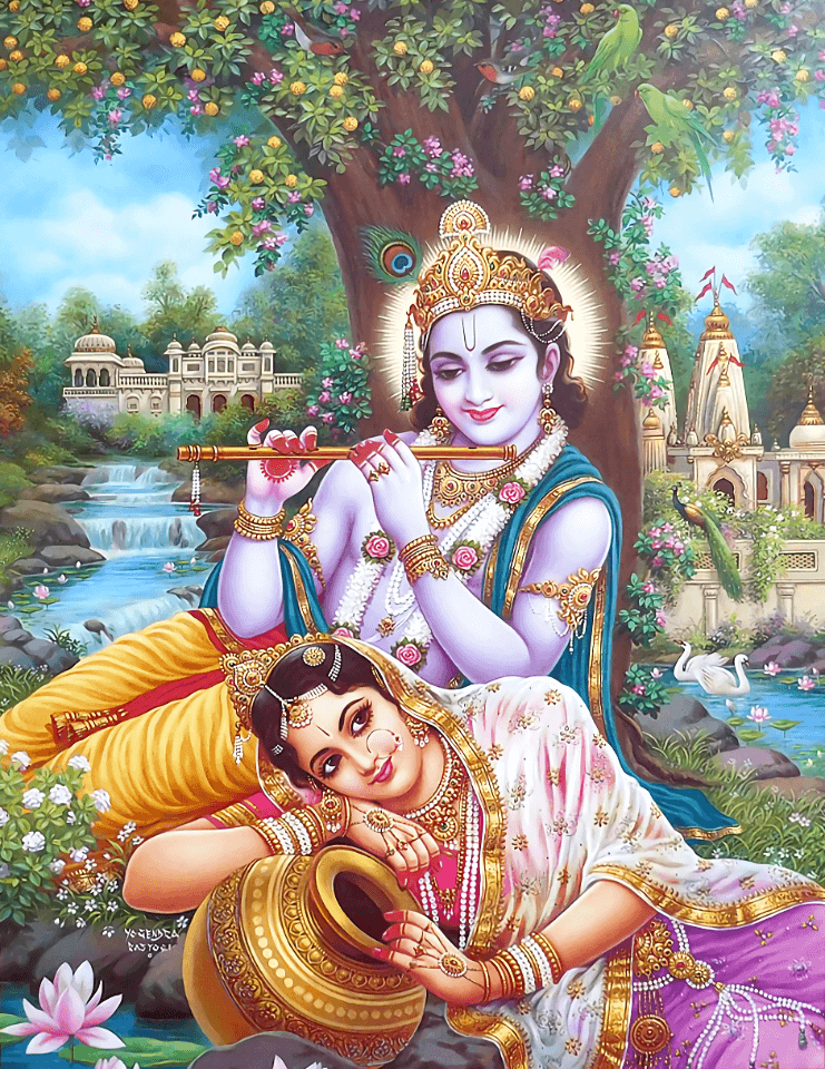 Radha Krishna Painting PNG